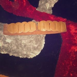 Light brown leather rap around stylish belt